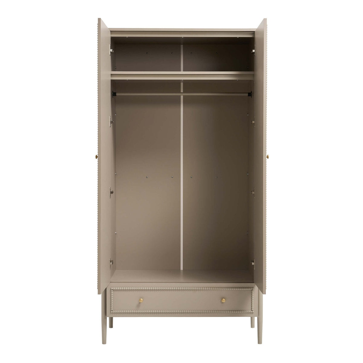 Armoire 2 Portes avec Tiroir - Taupe
