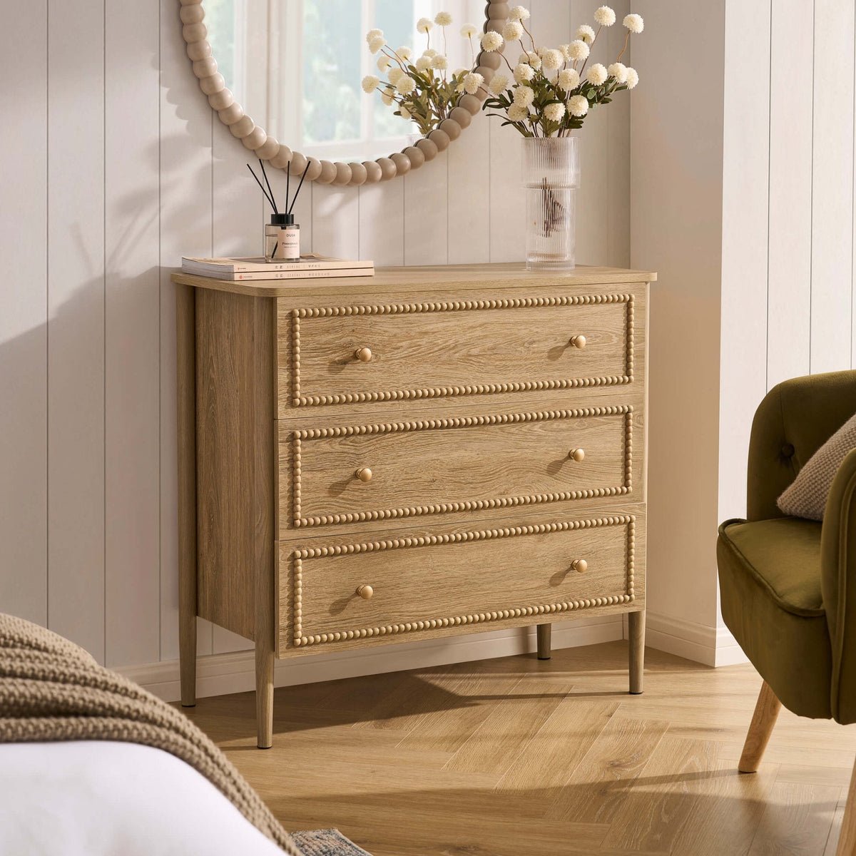 Commode 3 tiroirs - Bois clair