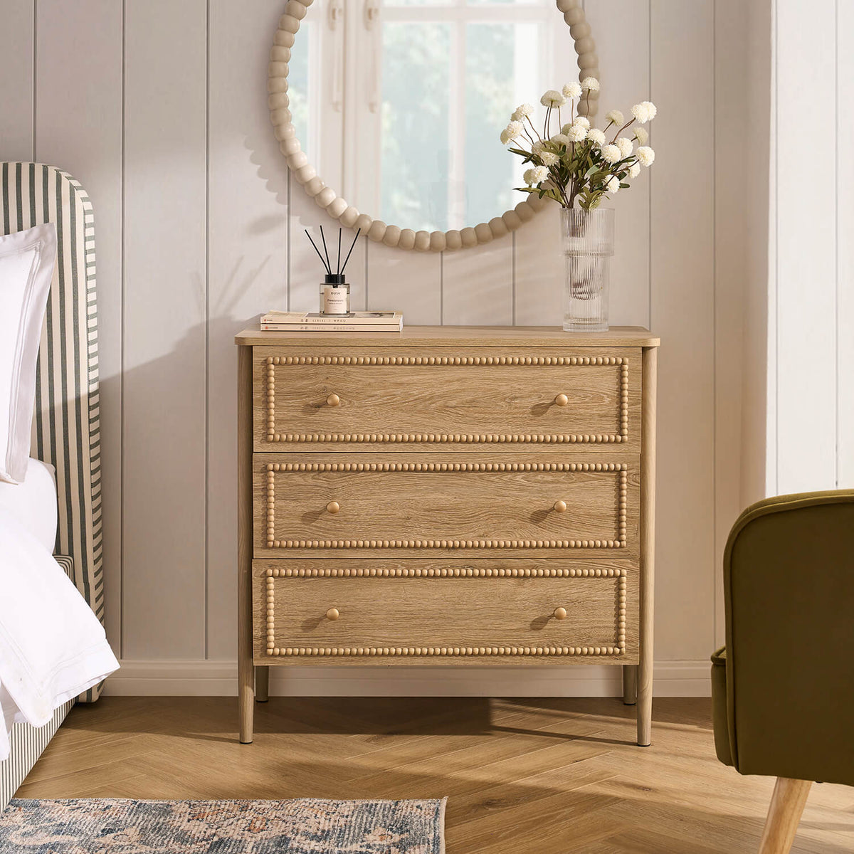 Commode 3 tiroirs - Bois clair