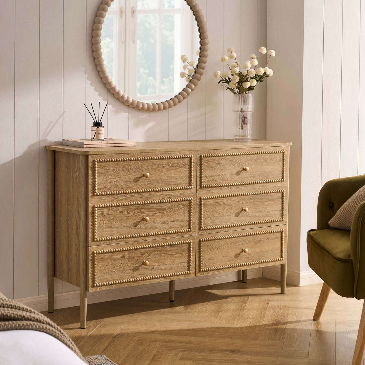 Commode 6 tiroirs - Bois clair