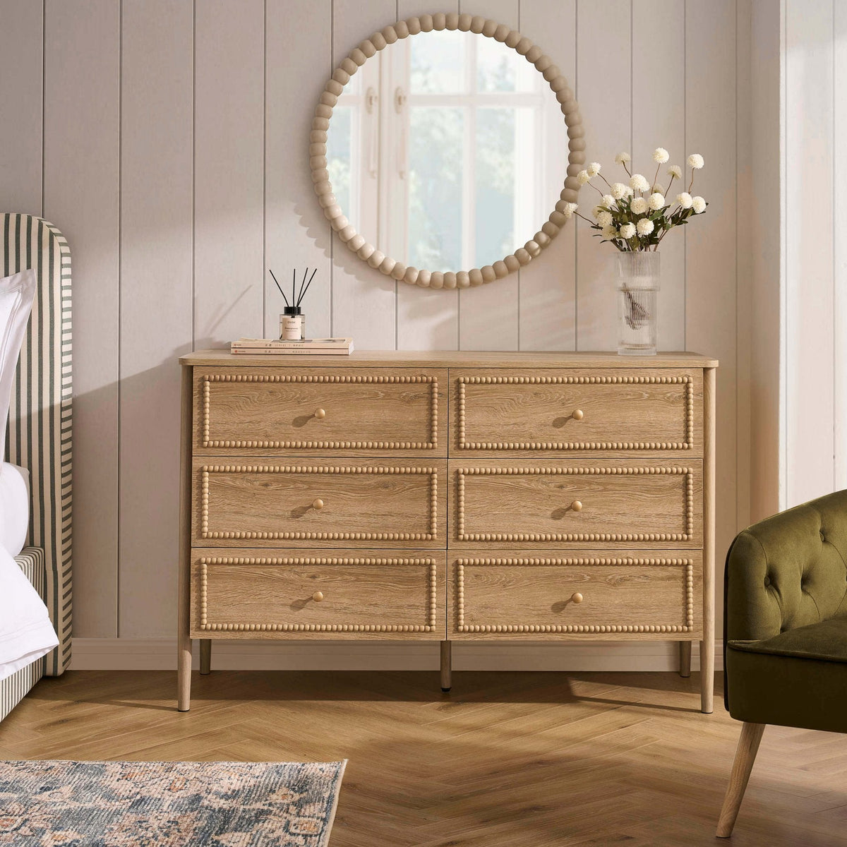 Commode 6 tiroirs - Bois clair