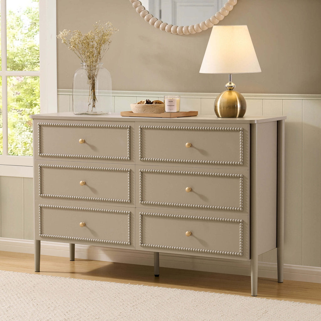 Commode 6 tiroirs - Taupe