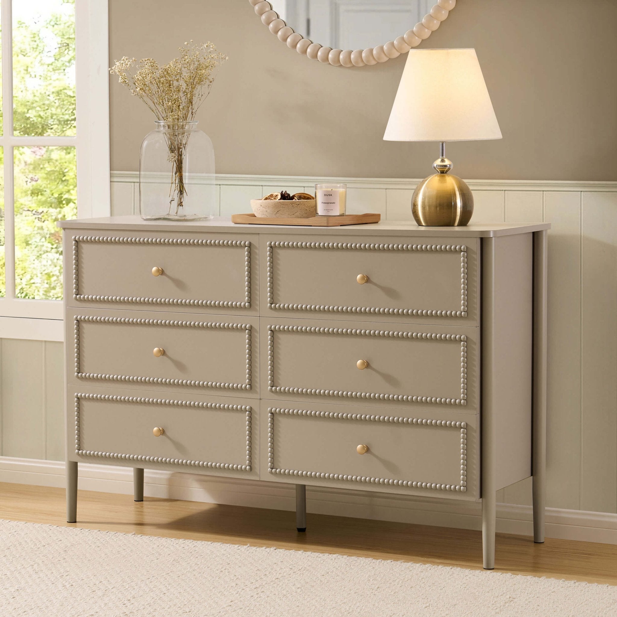 Commode 6 tiroirs - Taupe
