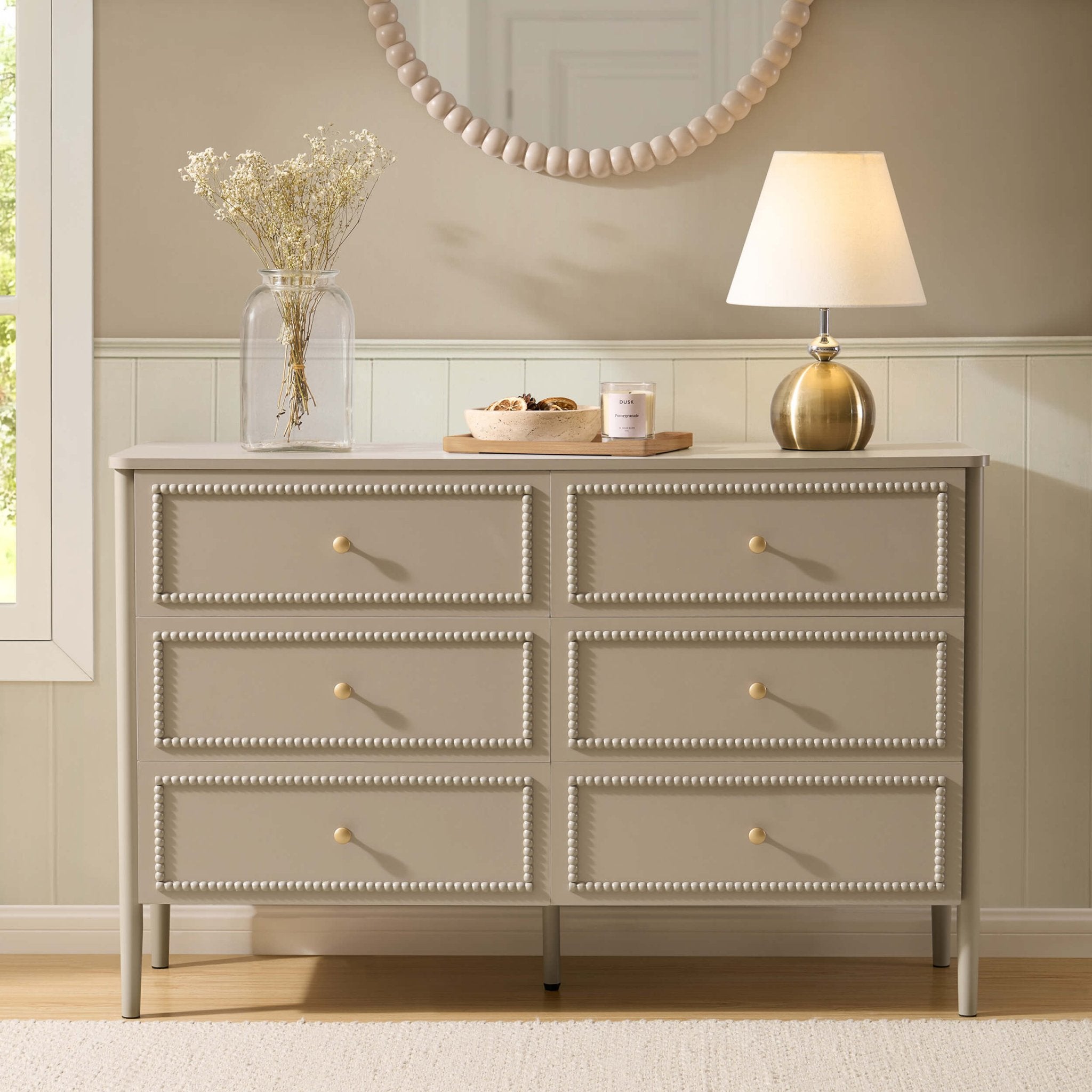 Commode 6 tiroirs - Taupe
