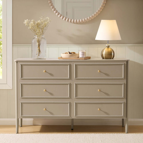 Commode 6 tiroirs - Taupe