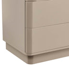 Table de chevet brillante 2 tiroirs - Taupe