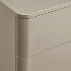 Table de chevet brillante 2 tiroirs - Taupe