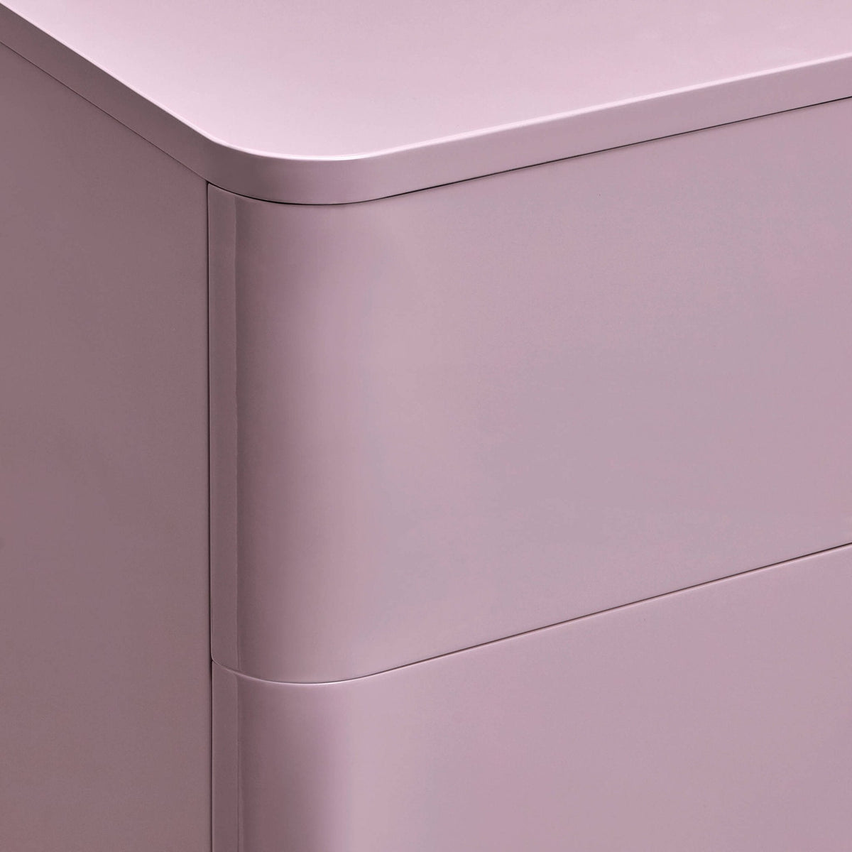 Table de chevet à 2 tiroirs – Violet givré