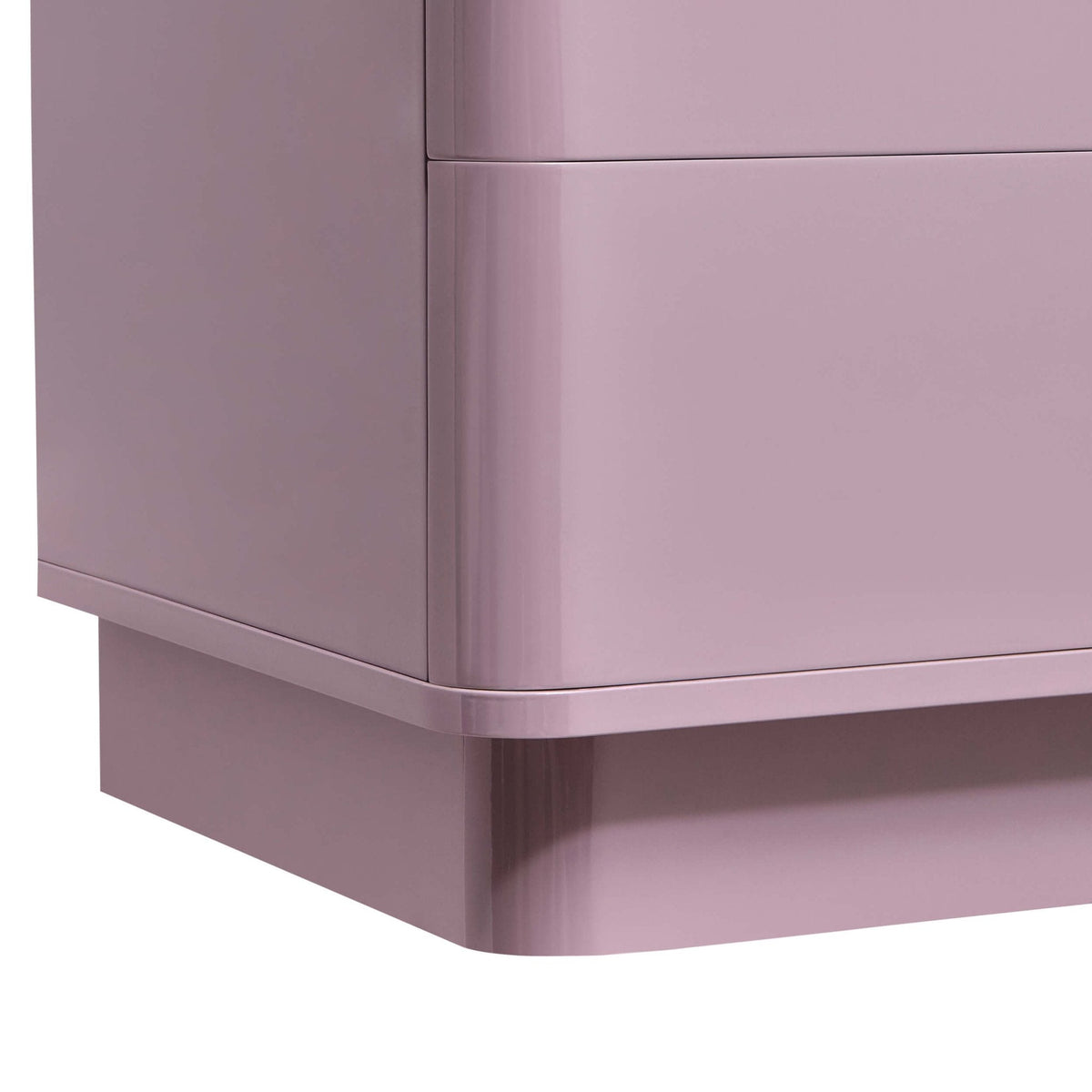 Table de chevet à 2 tiroirs – Violet givré