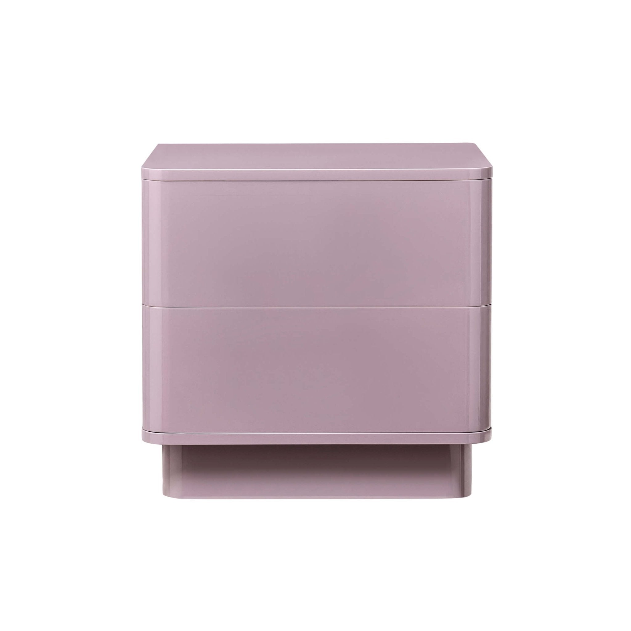 Table de chevet à 2 tiroirs – Violet givré