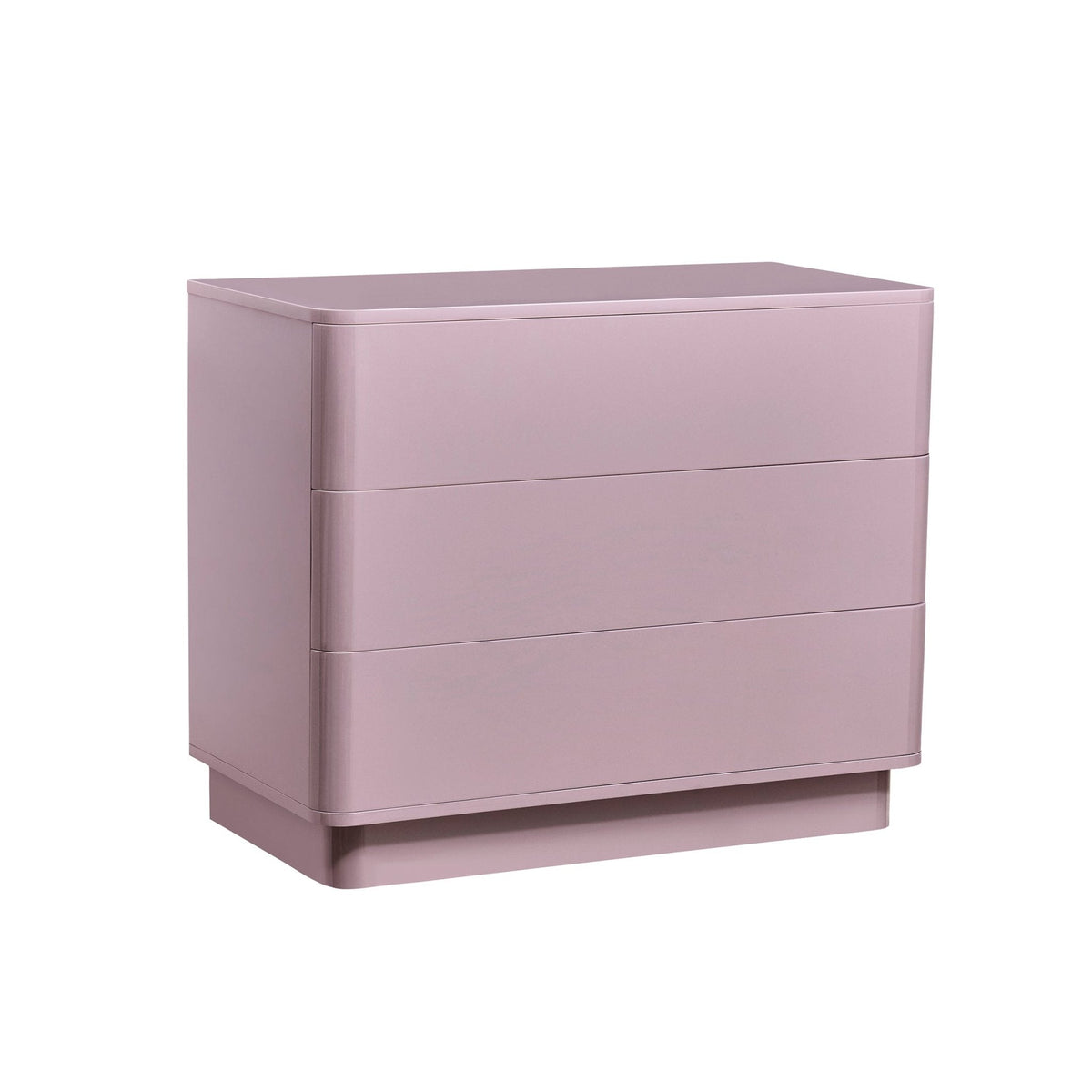 Commode 3 tiroirs ultra brillante - Violet Glacé