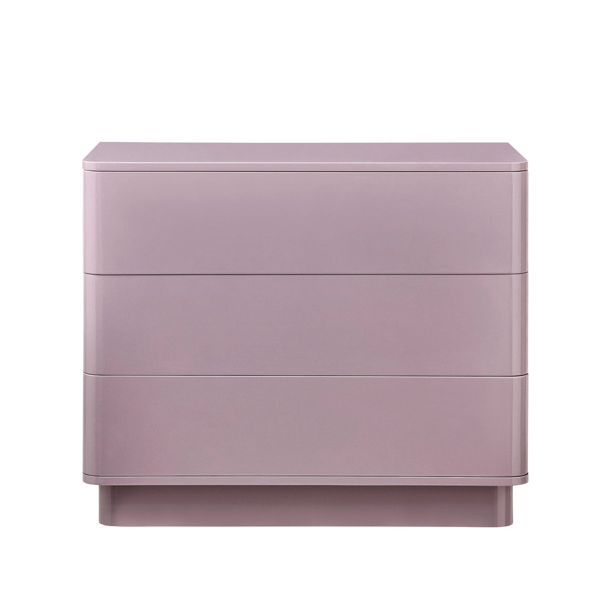 Commode 3 tiroirs ultra brillante - Violet Glacé