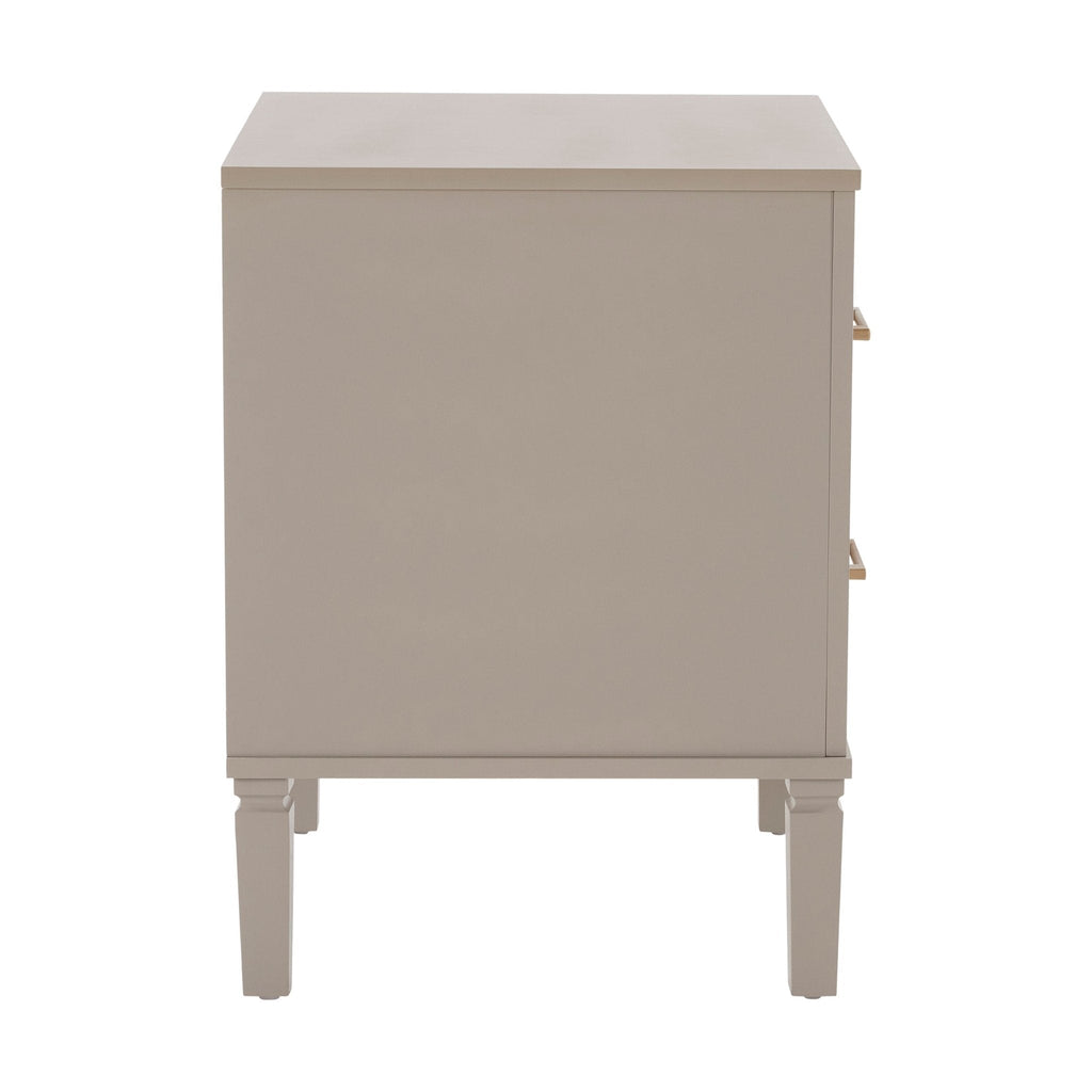 Table de chevet 2 tiroirs - Taupe