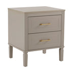 Table de chevet 2 tiroirs - Taupe