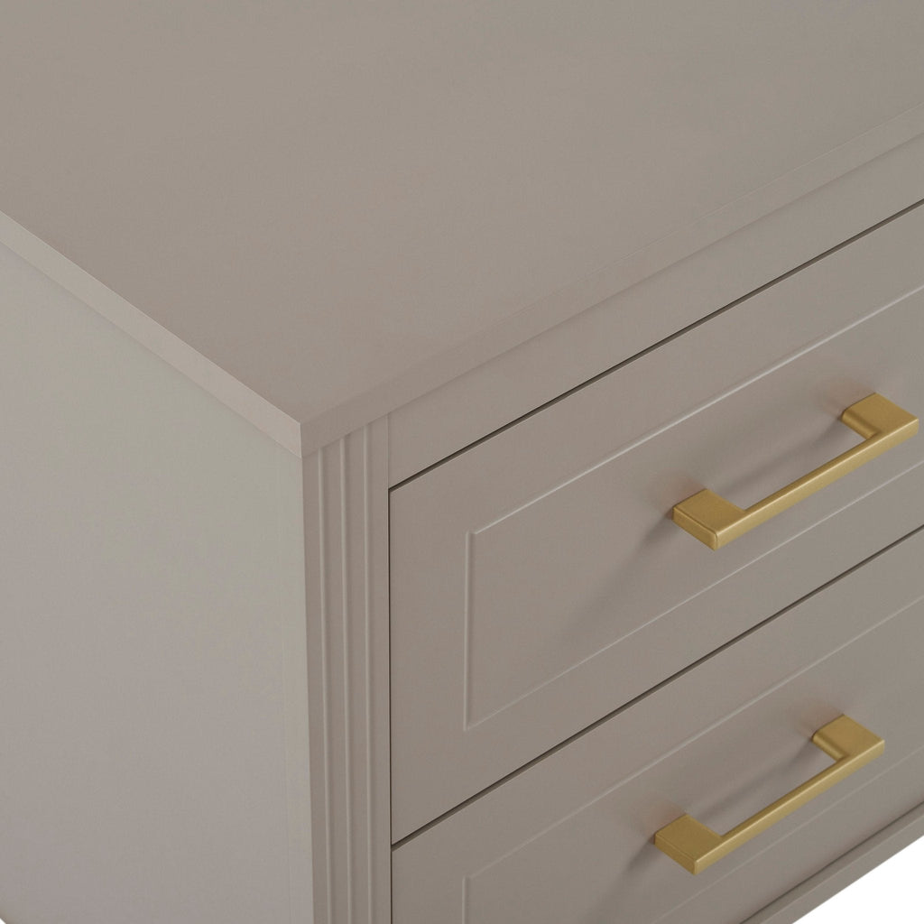 Table de chevet 2 tiroirs - Taupe