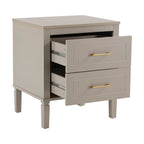 Table de chevet 2 tiroirs - Taupe