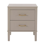 Table de chevet 2 tiroirs - Taupe