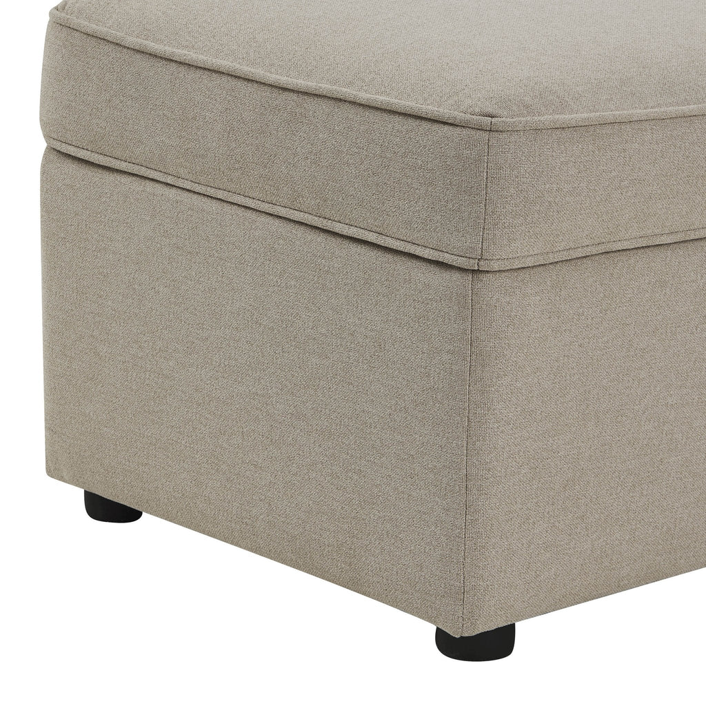 Pouf de rangement rectangulaire - Avoine