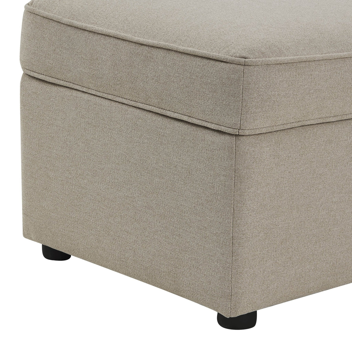 Pouf de rangement rectangulaire - Avoine