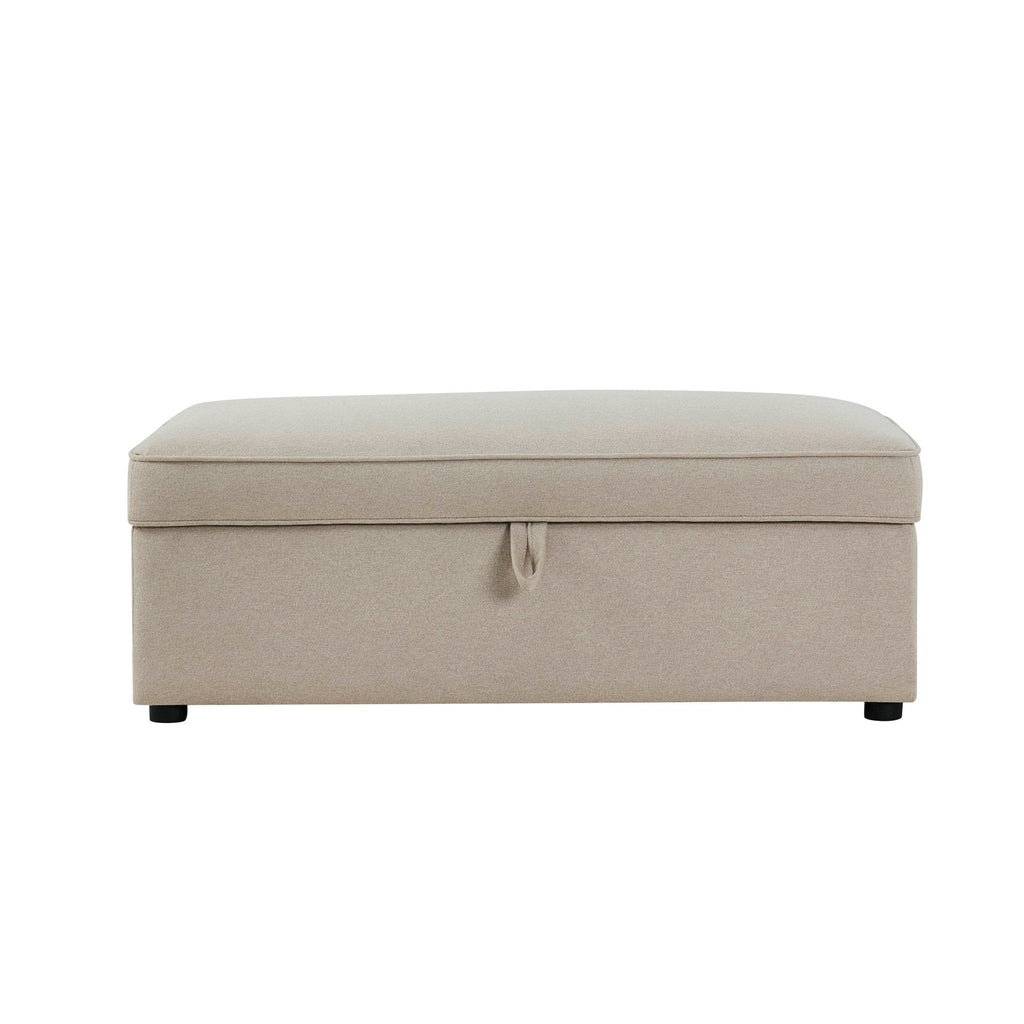 Pouf de rangement rectangulaire - Avoine