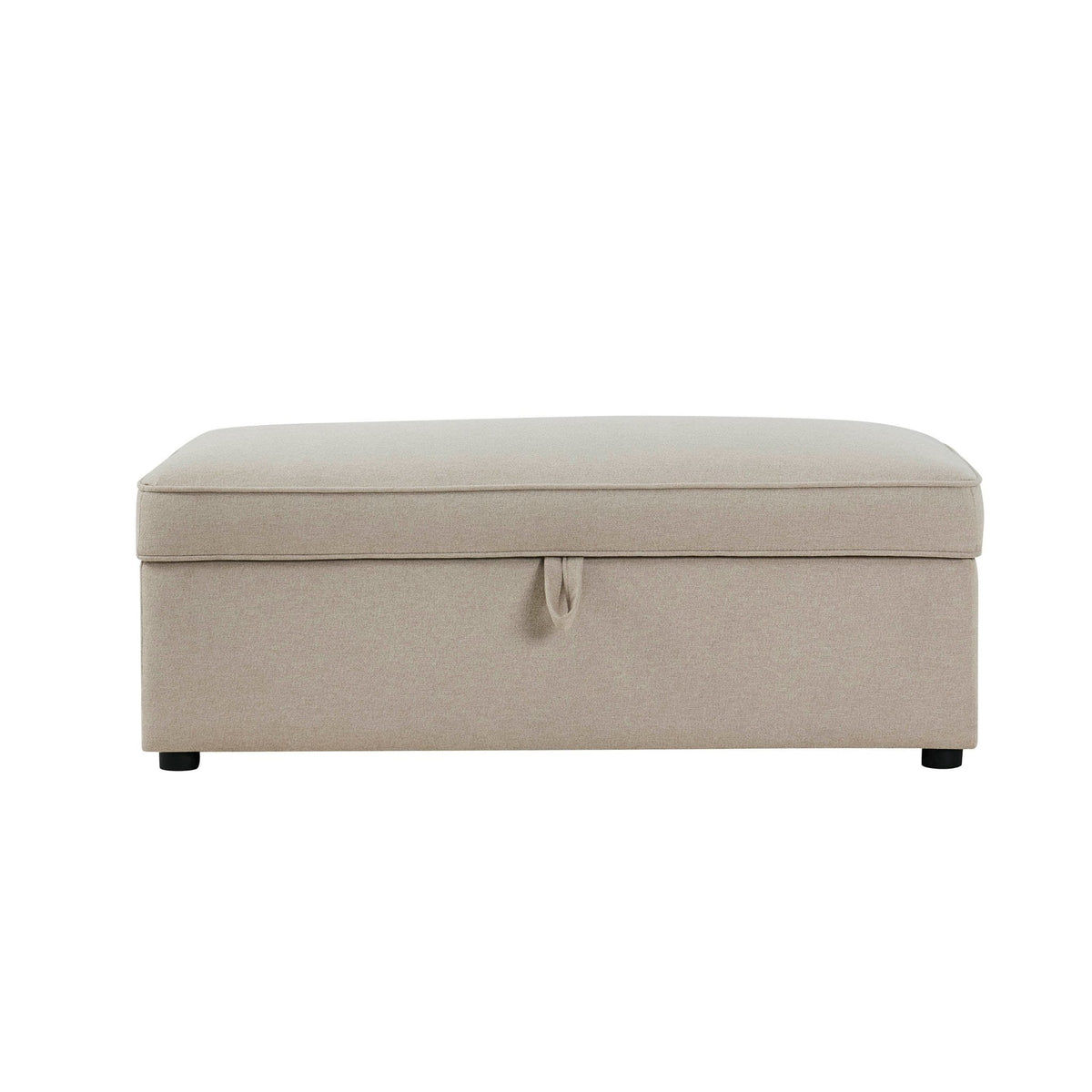 Pouf de rangement rectangulaire - Avoine