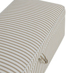 Pouf ottoman rectangulaire avec rangement - Rayures sable