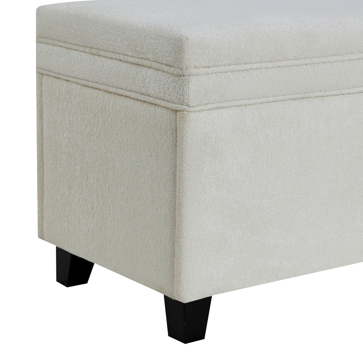 Pouffe de rangement – Chenille écru