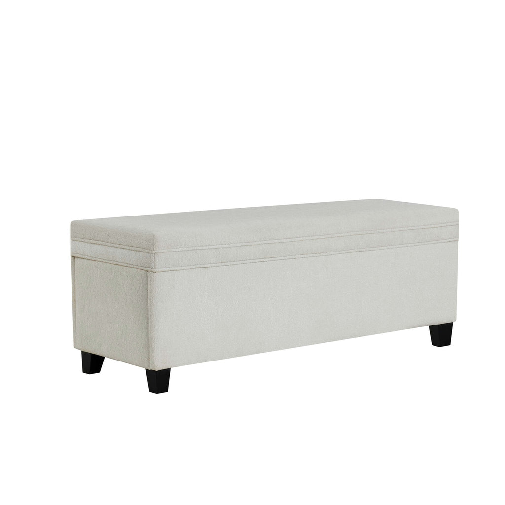 Pouffe de rangement – Chenille écru