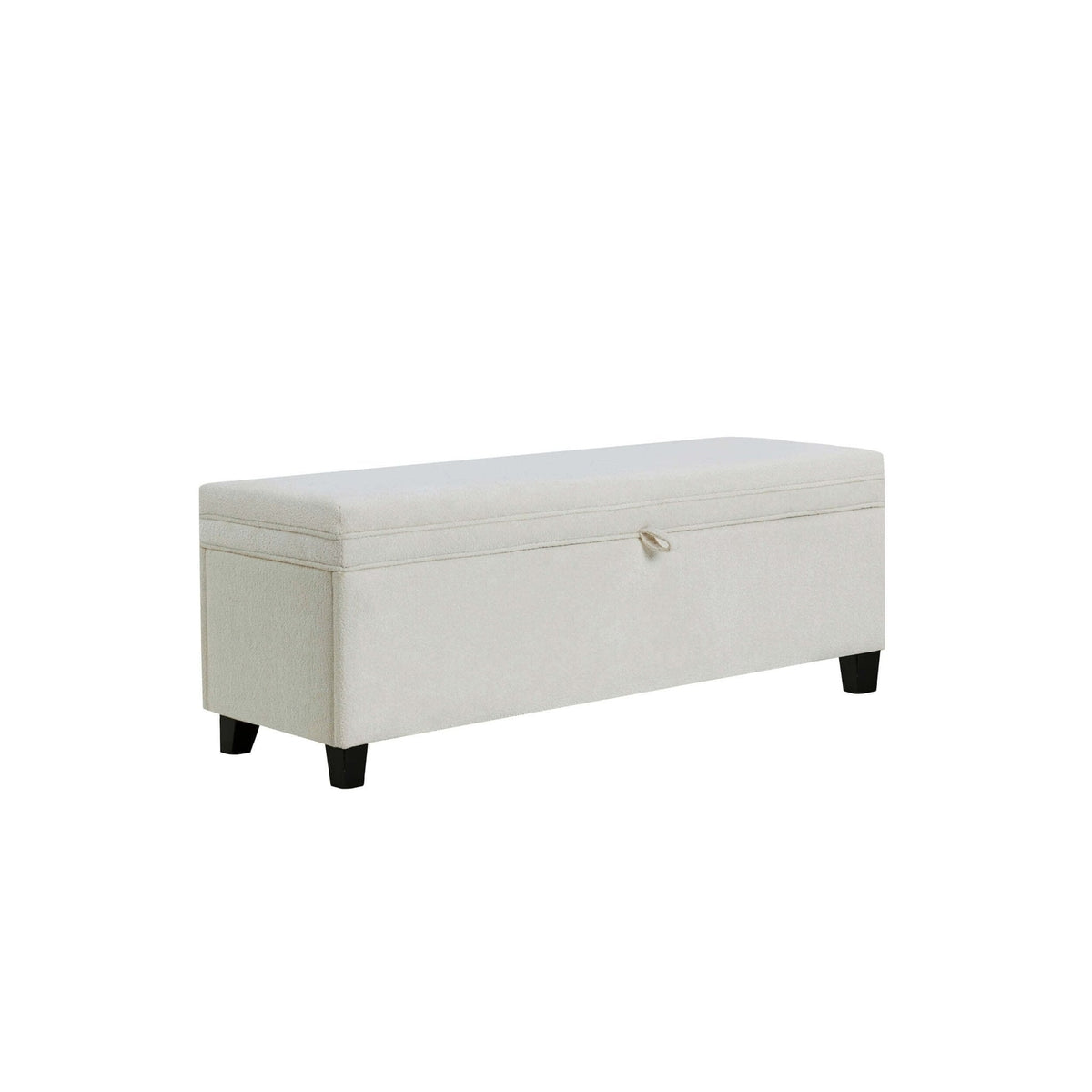 Pouffe de rangement – Chenille écru