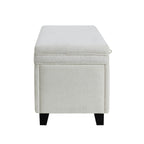 Pouffe de rangement – Chenille écru