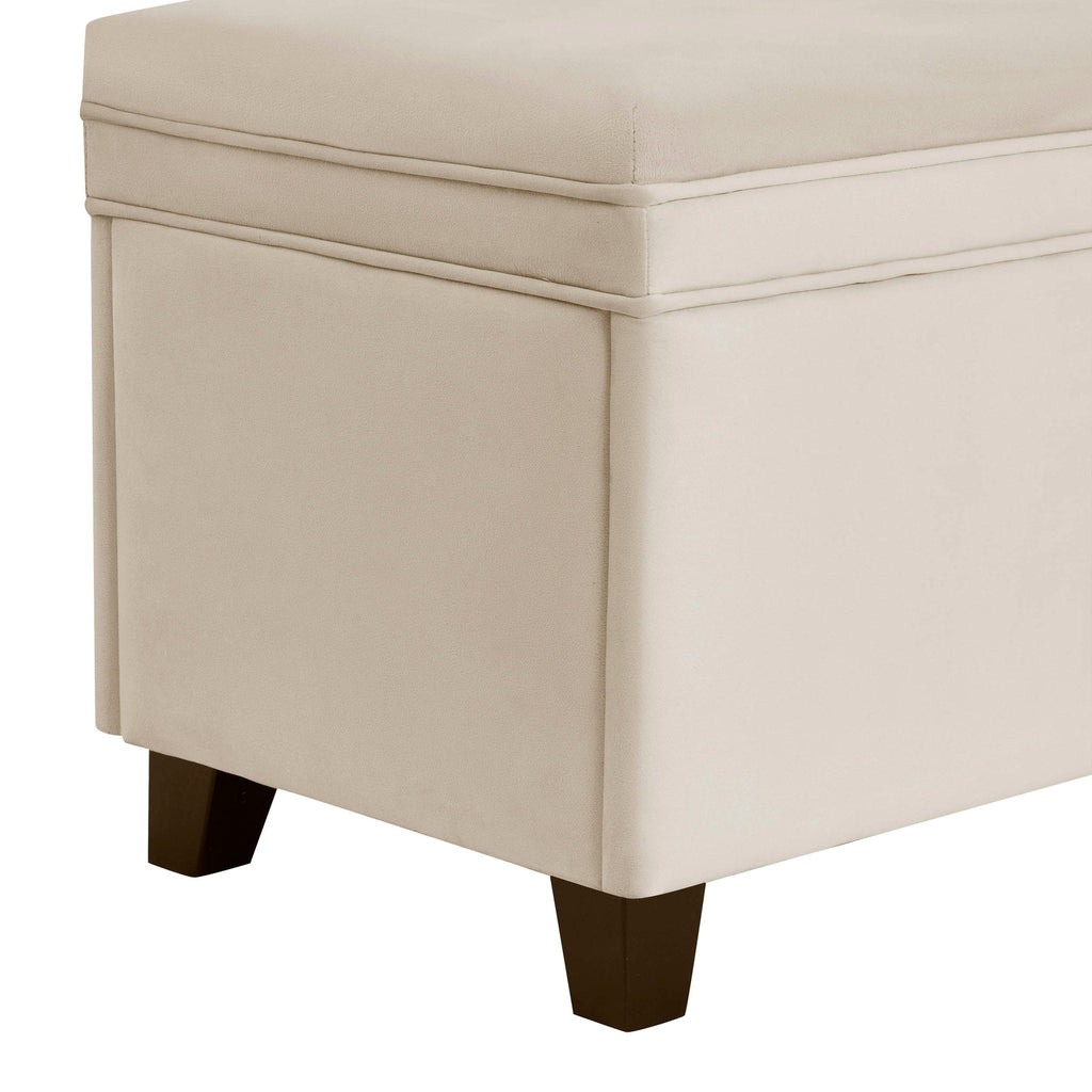Pouf de rangement - Écru