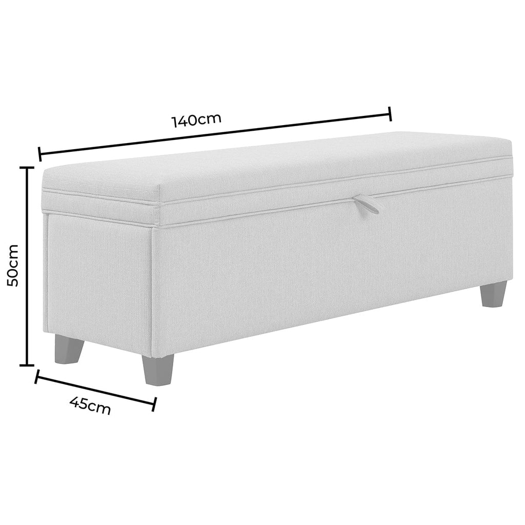 Ottoman de rangement - Gris pierre