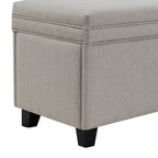 Ottoman de rangement - Gris pierre