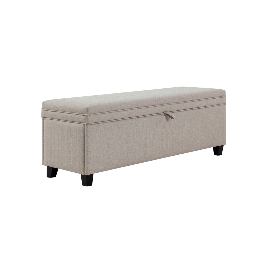 Ottoman de rangement - Gris pierre